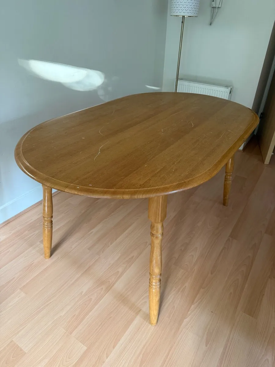 Sturdy wooden dining table - Image 4