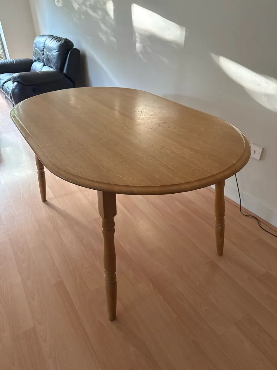 Sturdy wooden dining table - Image 1