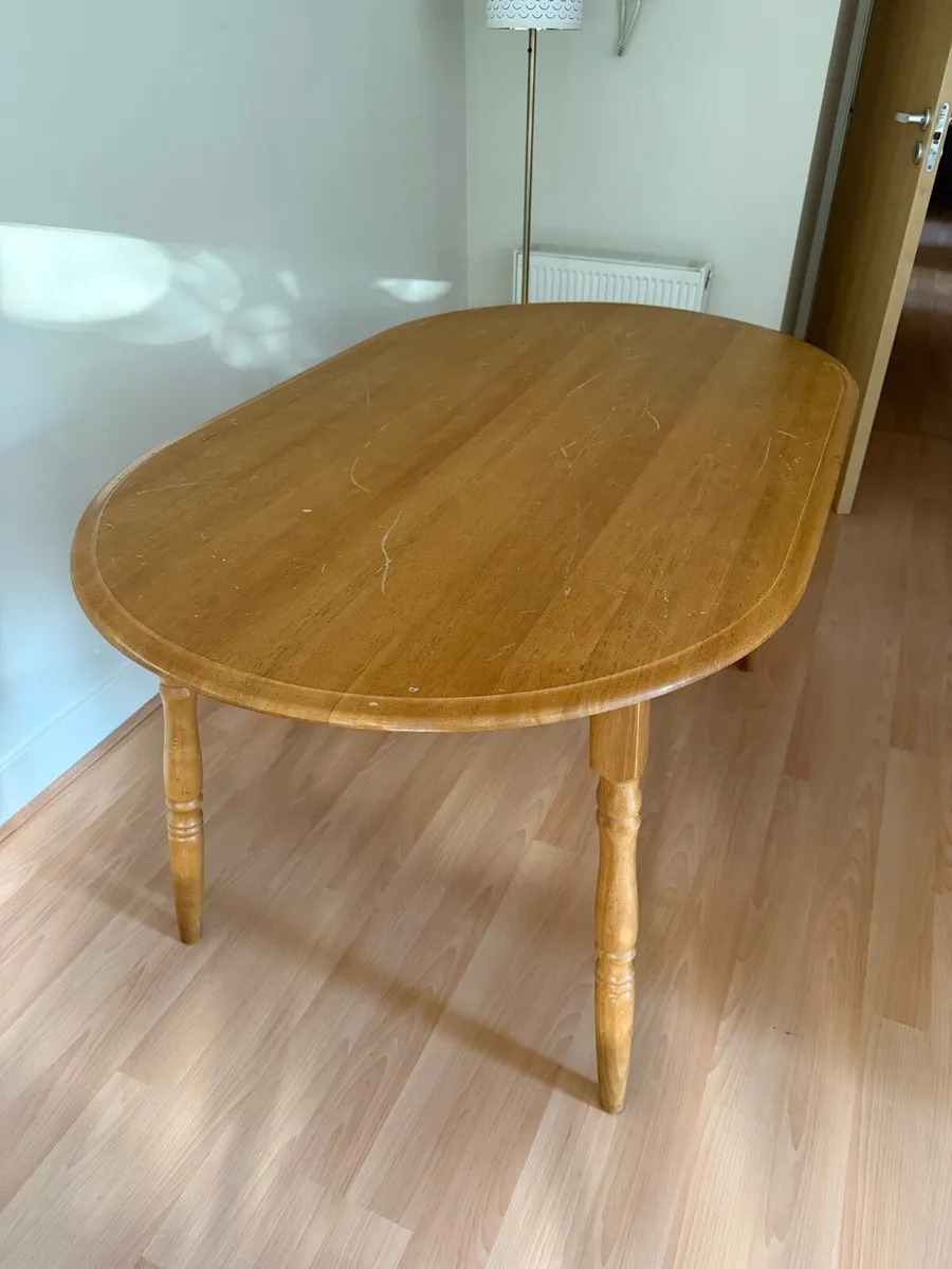 Sturdy wooden dining table - Image 2