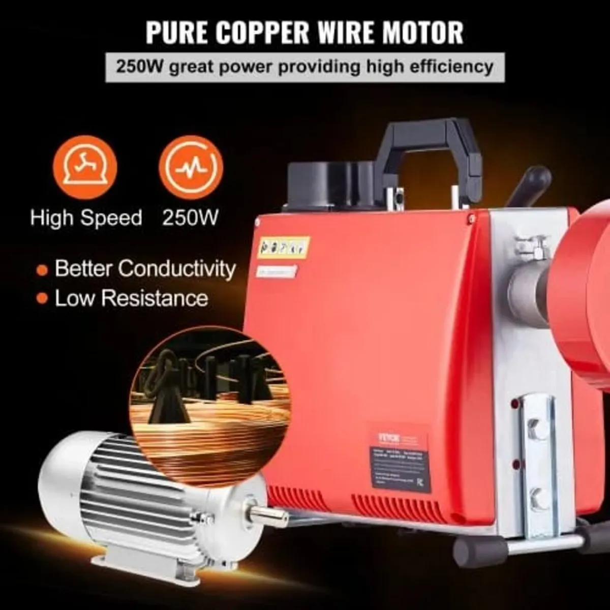 Drain Cleaner Machine 20m x 16mm 250W Sewer Snake - Image 4