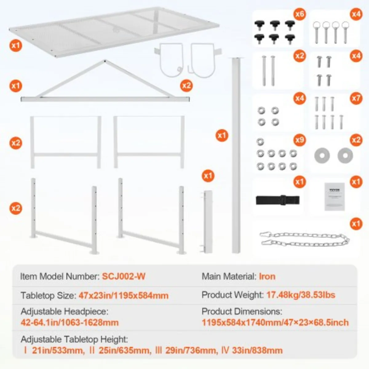 Goat & Sheep Stand, 47x23 inch Livestock Stand, Me - Image 3