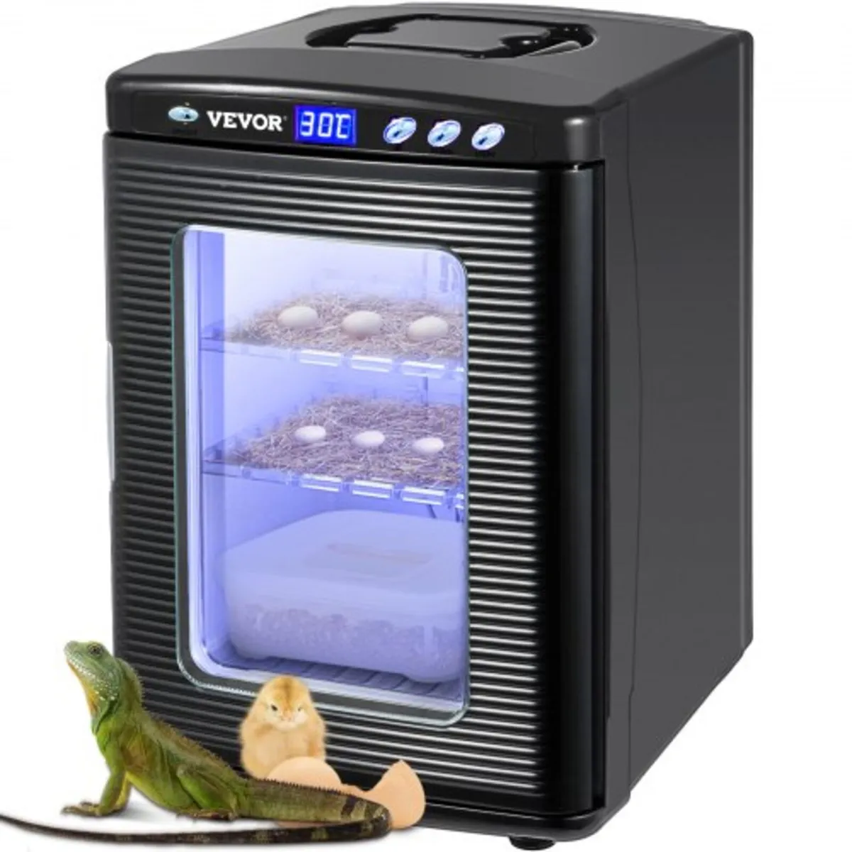 Black Reptile Incubator 25L Scientific Lab Incubat - Image 1
