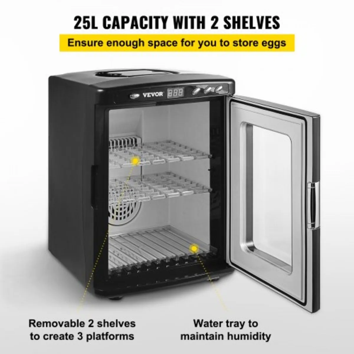 Black Reptile Incubator 25L Scientific Lab Incubat - Image 3