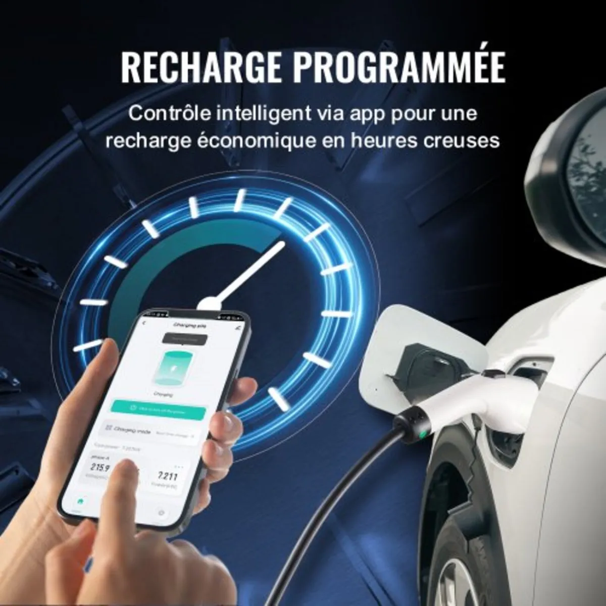 Portable EV Charger Type 2, 16A 3.7 kW, Electric V - Image 4