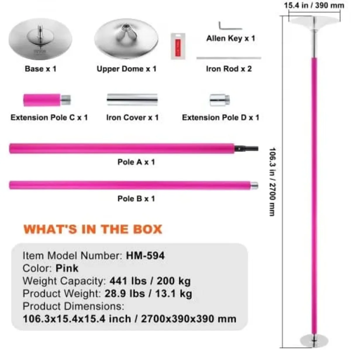 Professional Dancing Pole, Spinning Static Dancing - Image 3