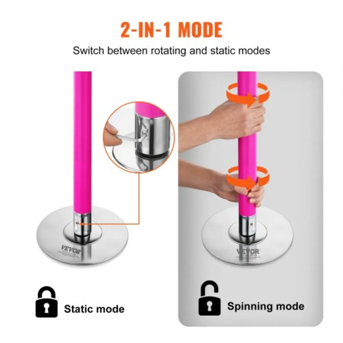 Professional Dancing Pole, Spinning Static Dancing - Image 4