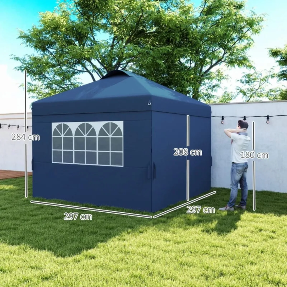 Pop-Up Folding Marquee Canopy 3 x 3 Adjustable Hei - Image 2