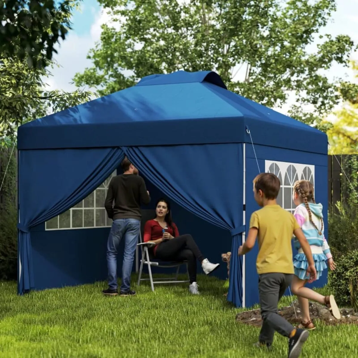 Pop-Up Folding Marquee Canopy 3 x 3 Adjustable Hei - Image 3