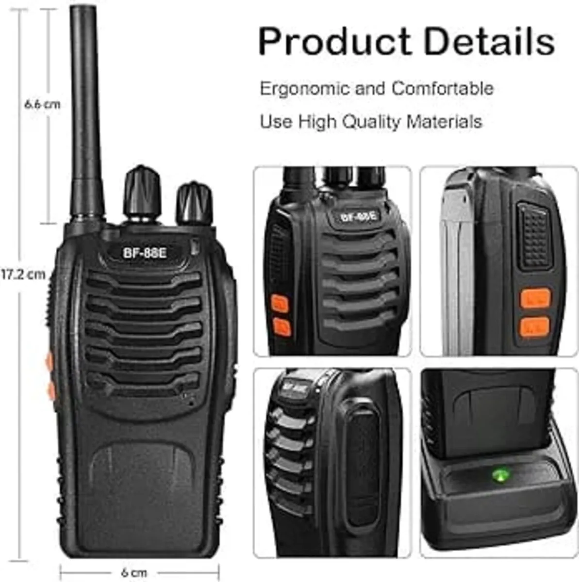 2Pcs Walkie Talkies Rechargeable, Walkie Talkies f - Image 3