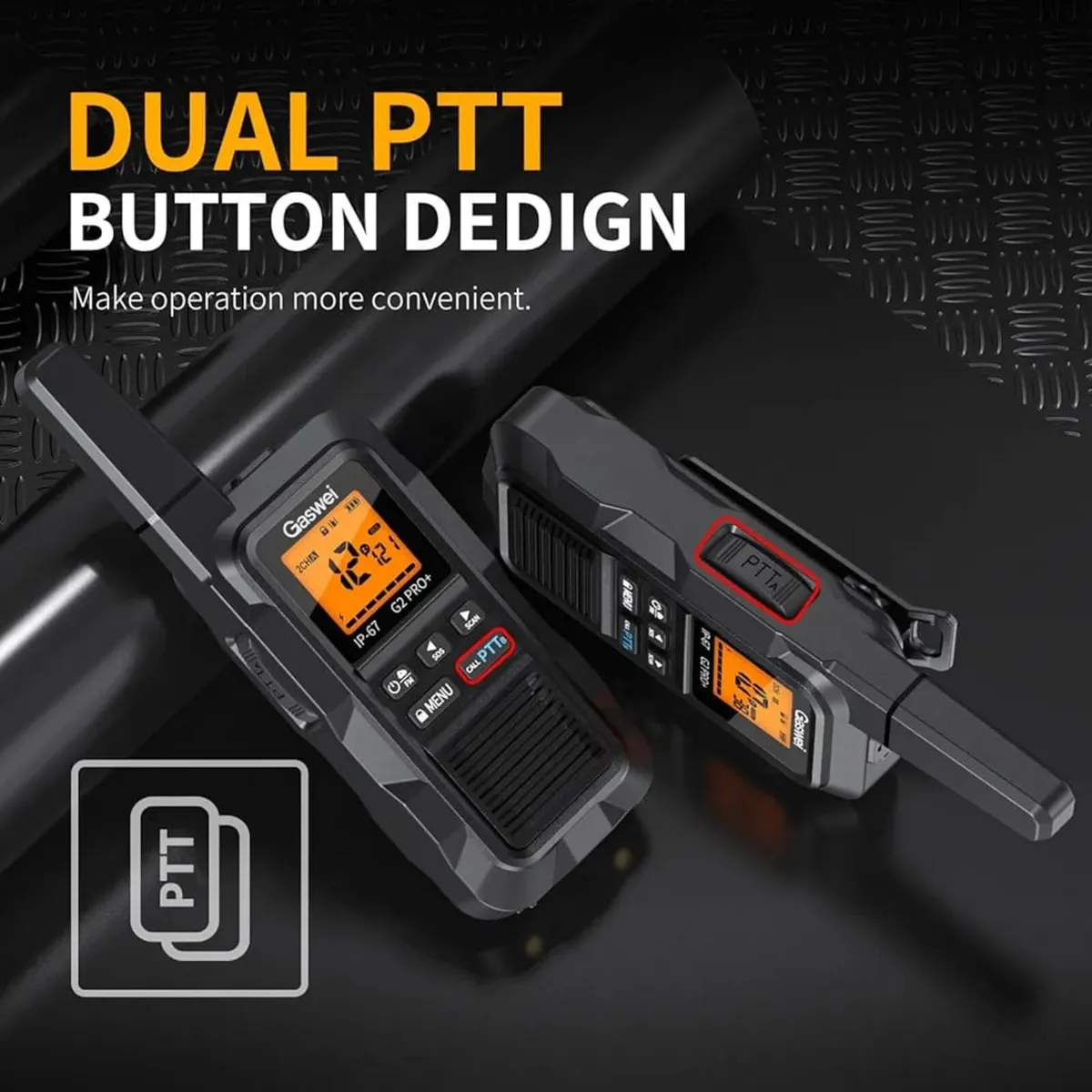 G2Pro Professional 2-Way Radios for Adults [2 Pack - Image 2