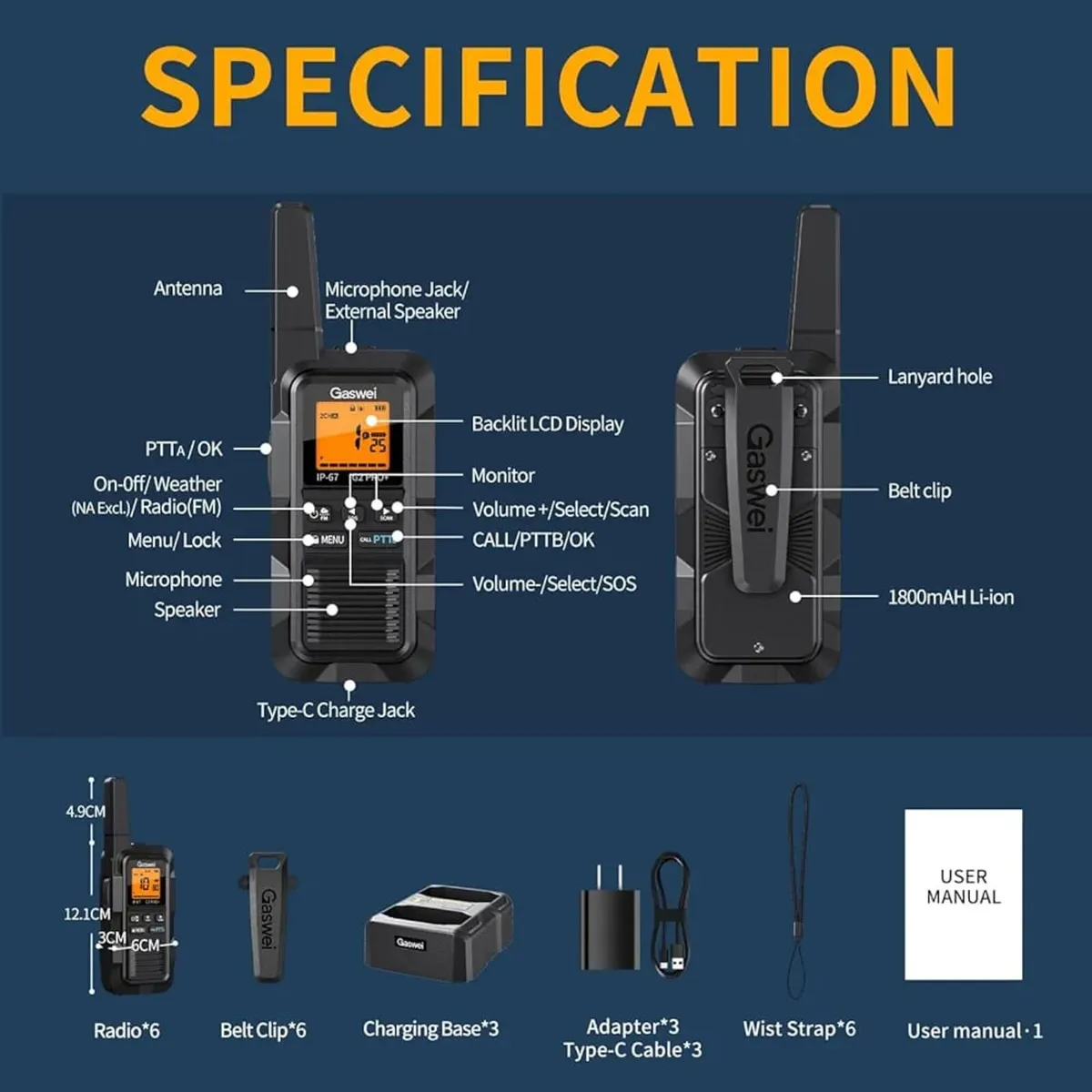 G2Pro Professional 2-Way Radios for Adults [2 Pack - Image 4
