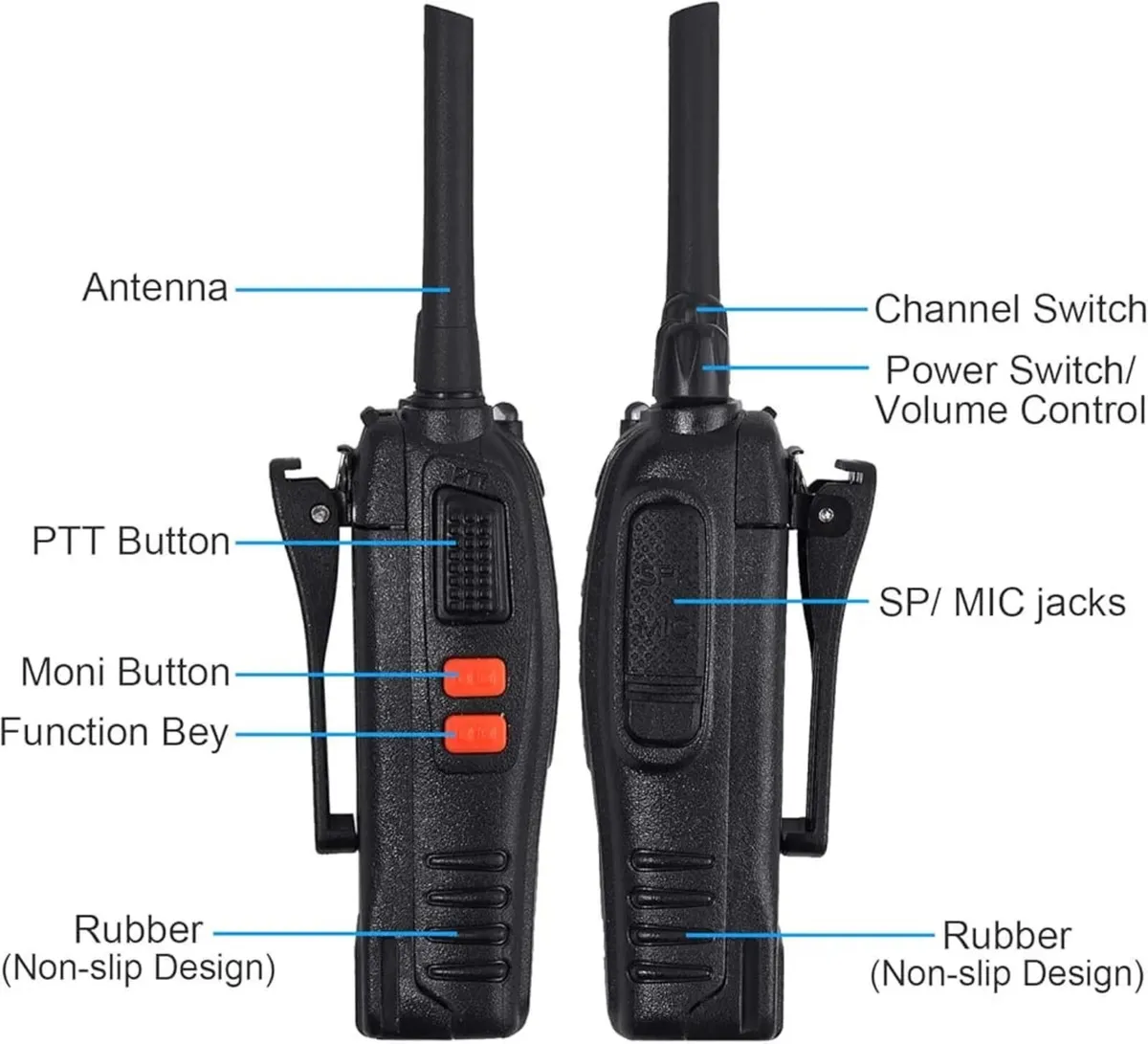Walkie Talkie 2 pair PMR446 License-free 2 Way Rad - Image 3