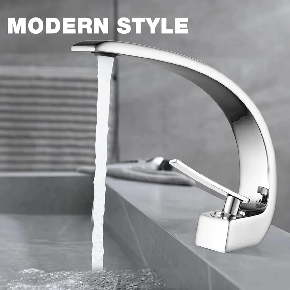 Bathroom Taps Basin Mixer Tap Chrome Single Lever - Image 3