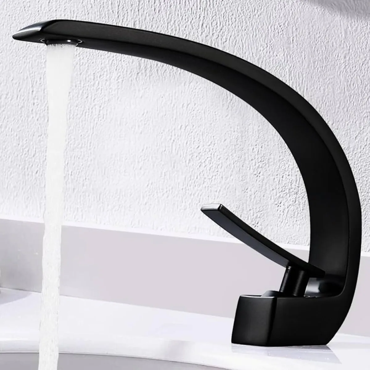 Taps Black Basin Mixer Tap Single Lever Bathroom S - Image 4