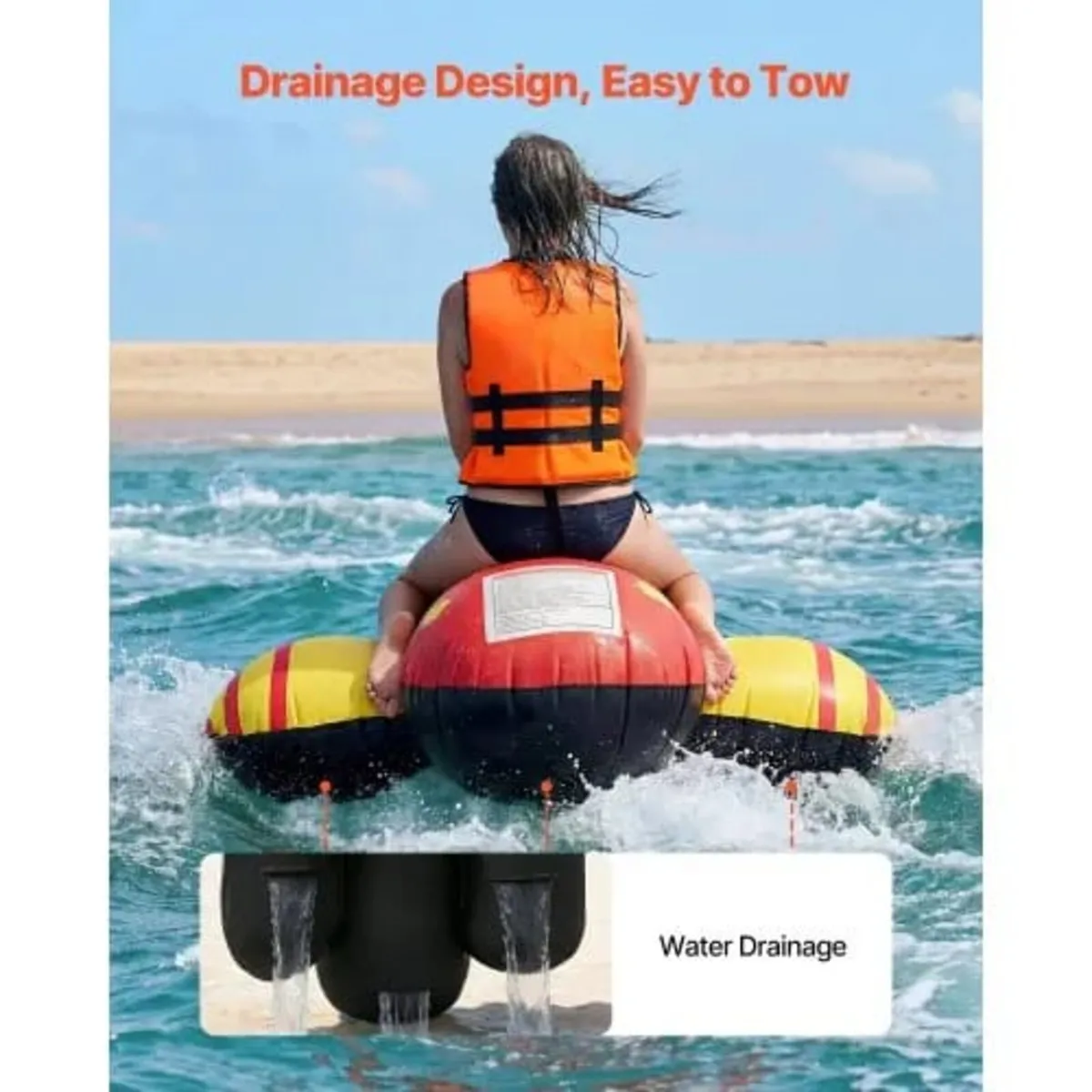 Towable Tubes for Boating, 5 Riders Inflatable Boa - Image 4