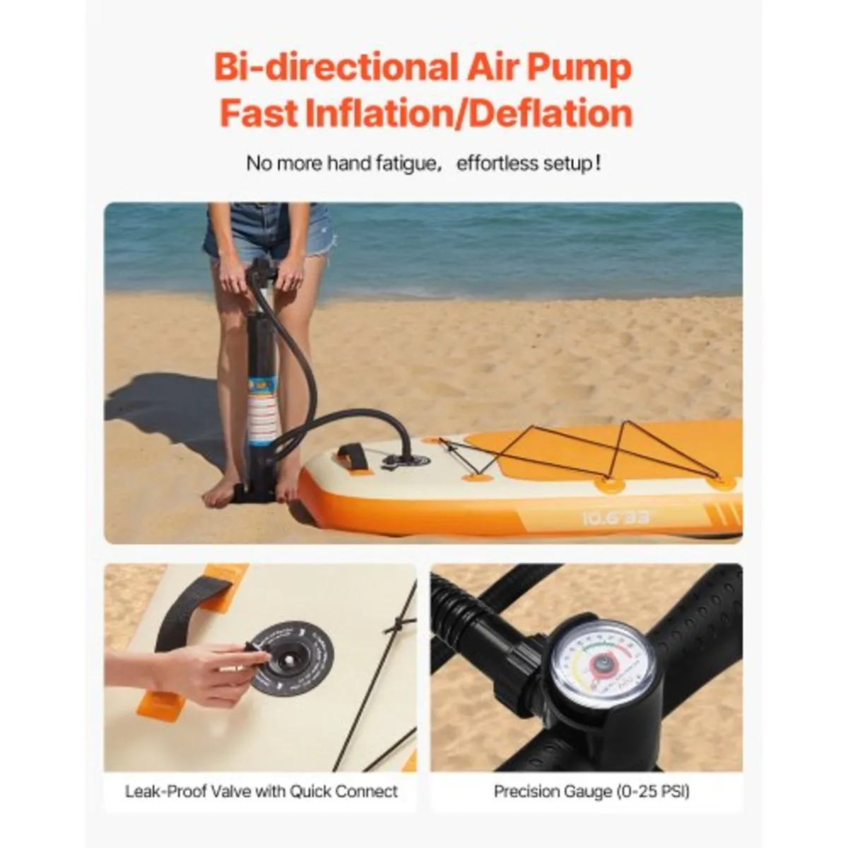 Inflatable Stand Up Paddle Board, 3.23m x 84cm x 1 - Image 4