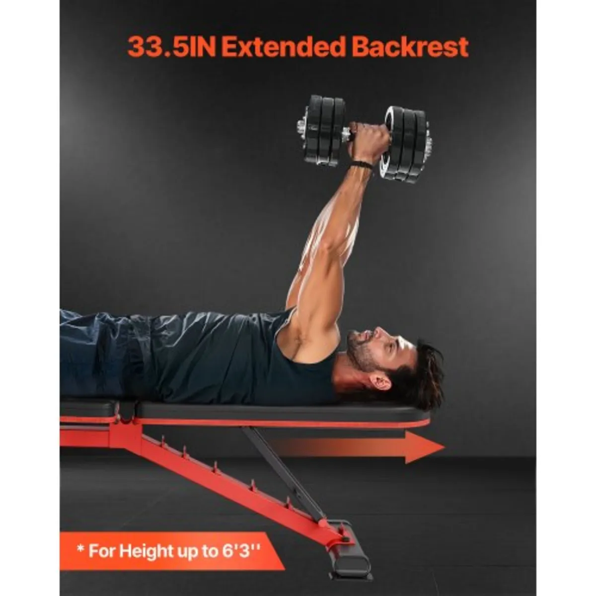 Weight Bench, 1200lbs Heavy Duty Stable Weight Ben - Image 2