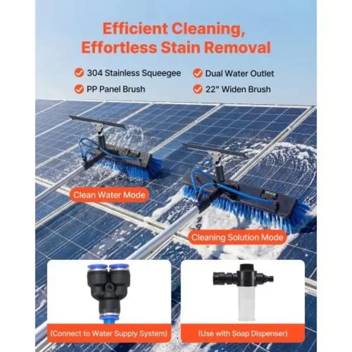 Solar Panel Cleaning Kit, 7.99 m, Water Fed Pole K - Image 3