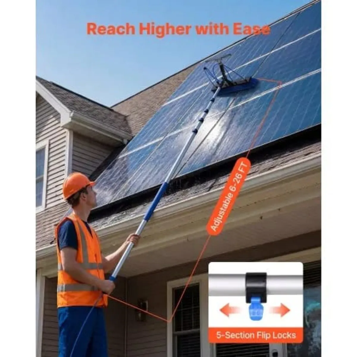 Solar Panel Cleaning Kit, 7.99 m, Water Fed Pole K - Image 4