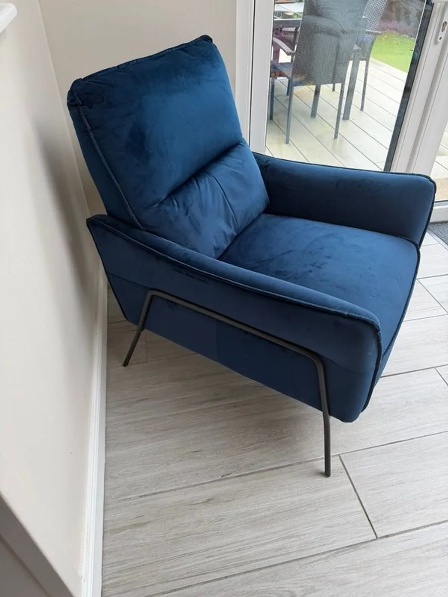 Navy Armchair - Image 3