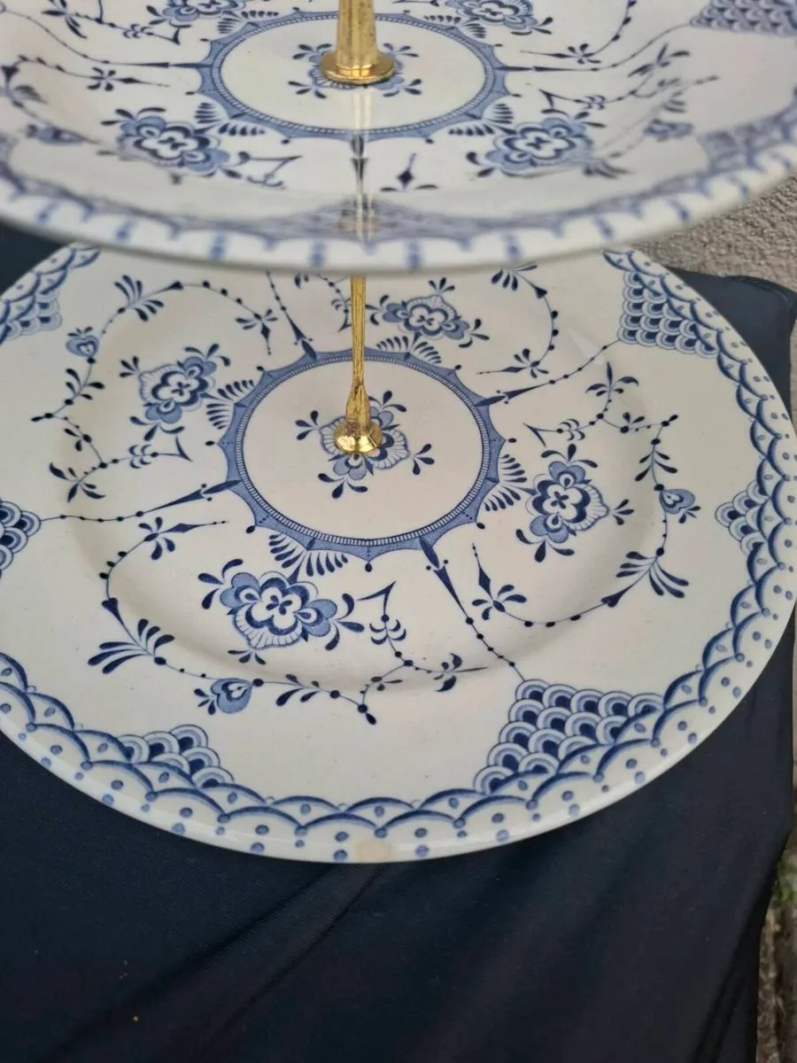 Blue and white cake stand - Image 2