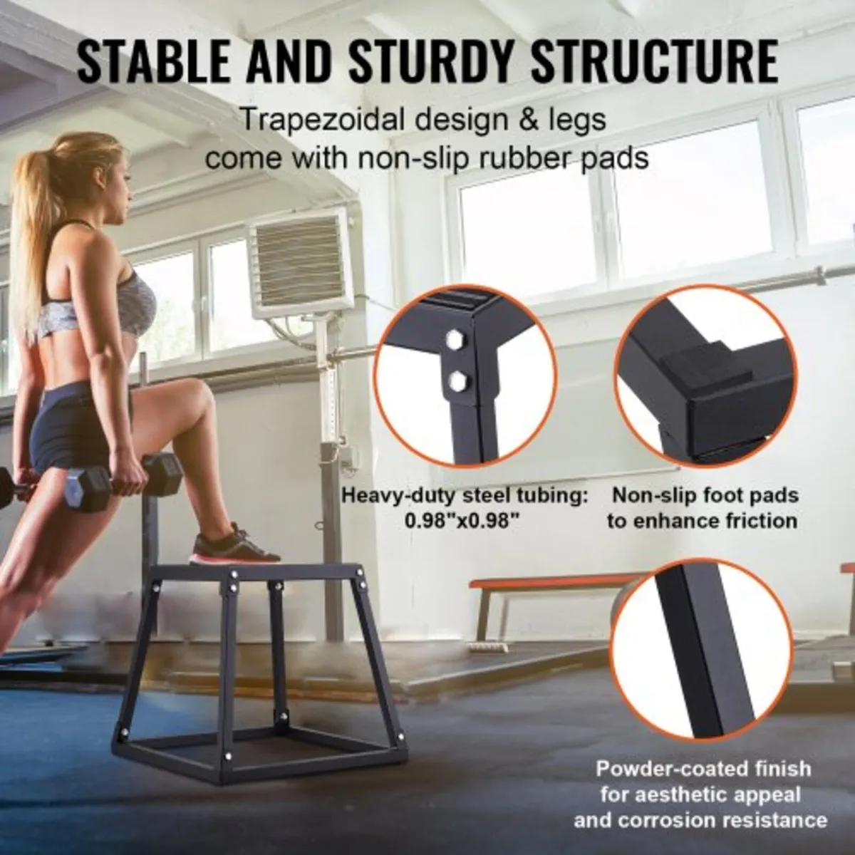 Plyometric Jump Boxes, 12/18/24 Inch Plyo Box, Pla - Image 2