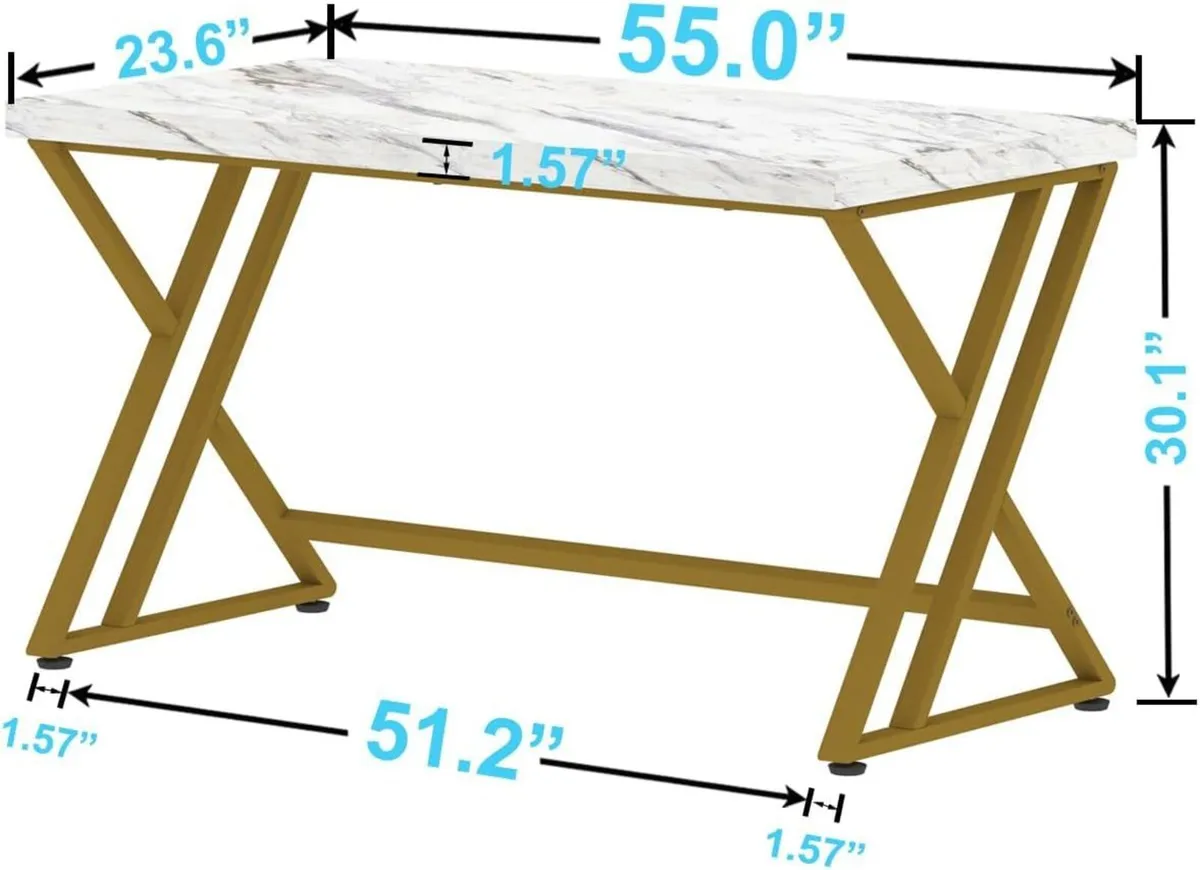Computer Desk Gaming Office Table Long Desks - Image 2