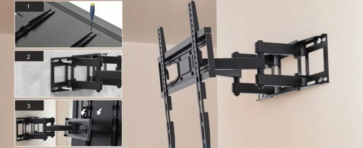 Tv Wall Mount Bracket Tilt Swivel 32-85" - Image 4