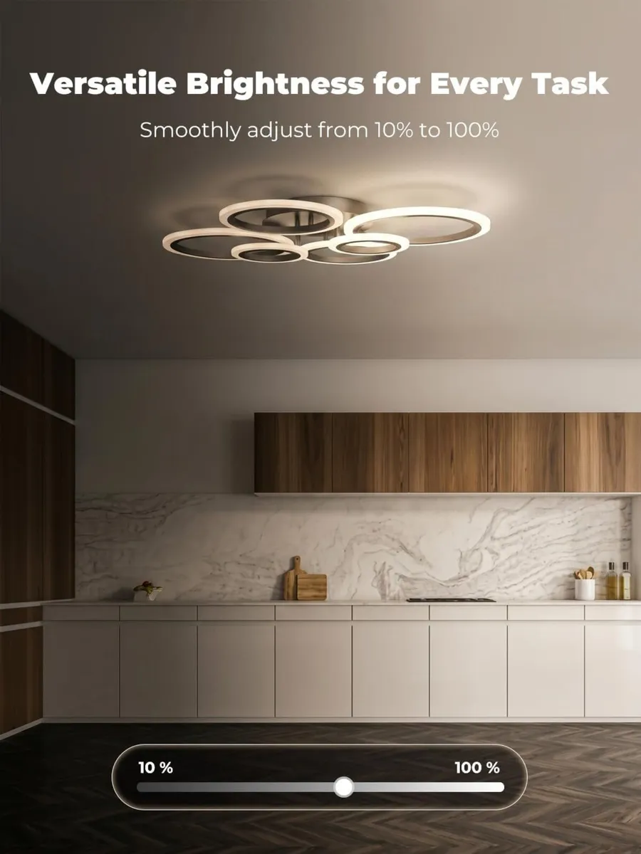 Chandeliers Ceiling Light with Remote App 6 Rings - Image 4