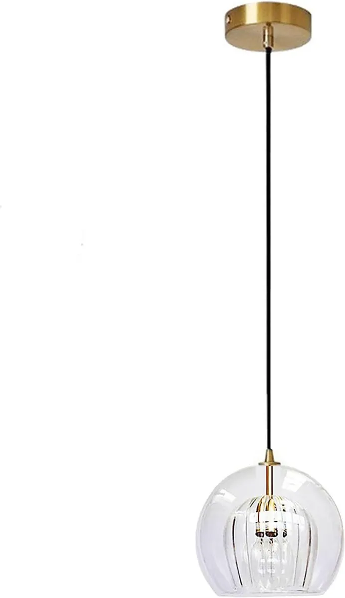 Stunning Double-Layer Glass Ball Pendant Light - Image 2