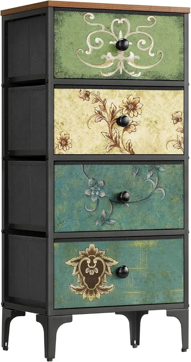 Chest of Drawers Slim Bedroom Furniture with 4 - Image 1