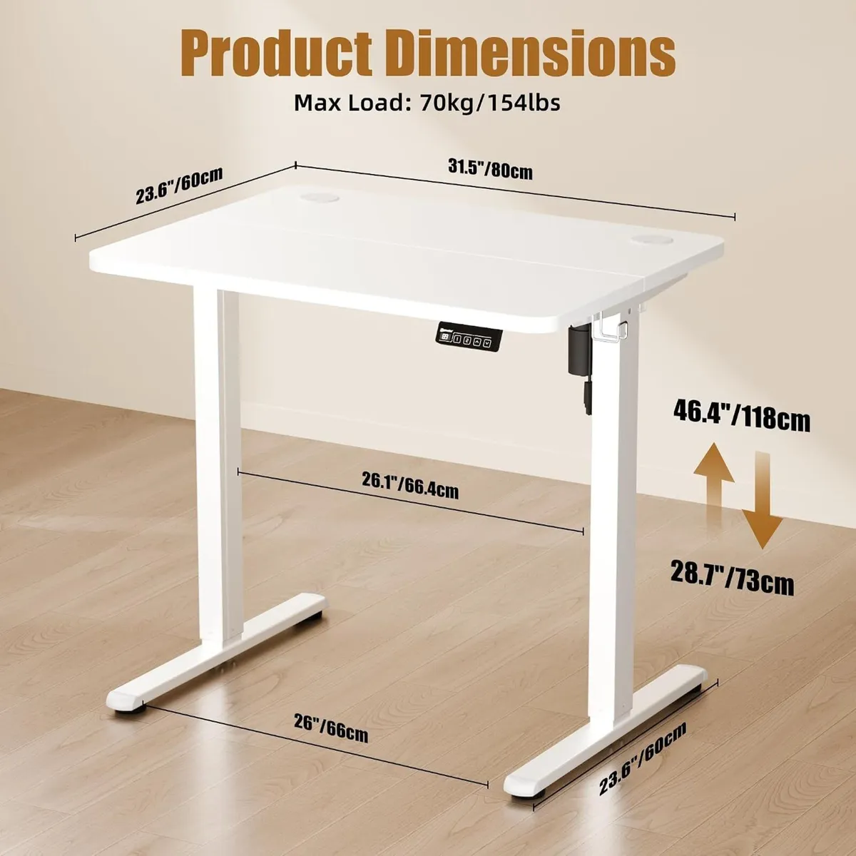 Electric Standing Desk 2 Memory Presets - Image 3