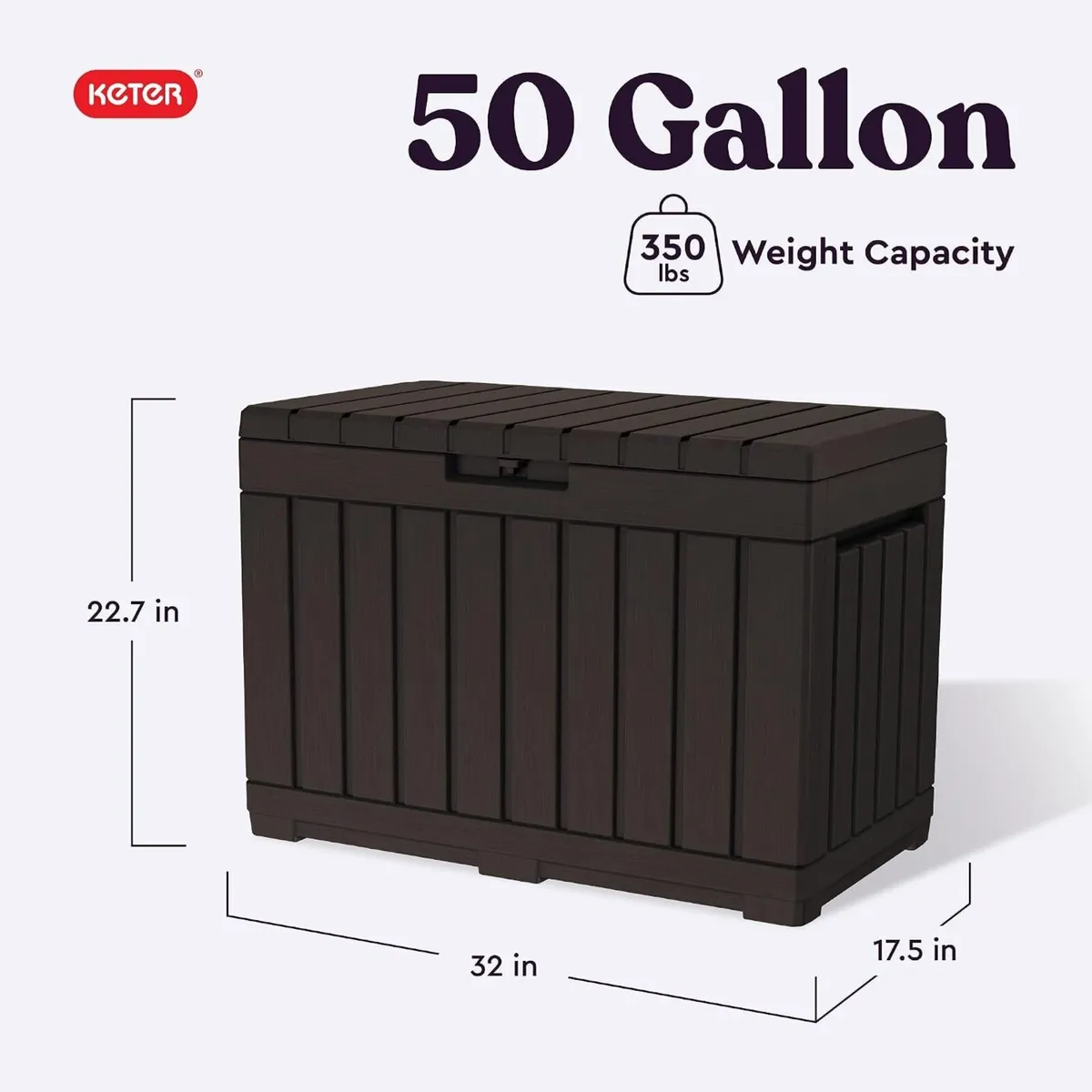 Kentwood 50 Gallon Resin Deck Box-Organisation - Image 2