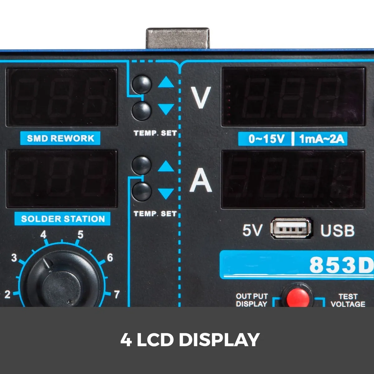 Digital Hot Air Rework Station 750W LED Display - Image 4