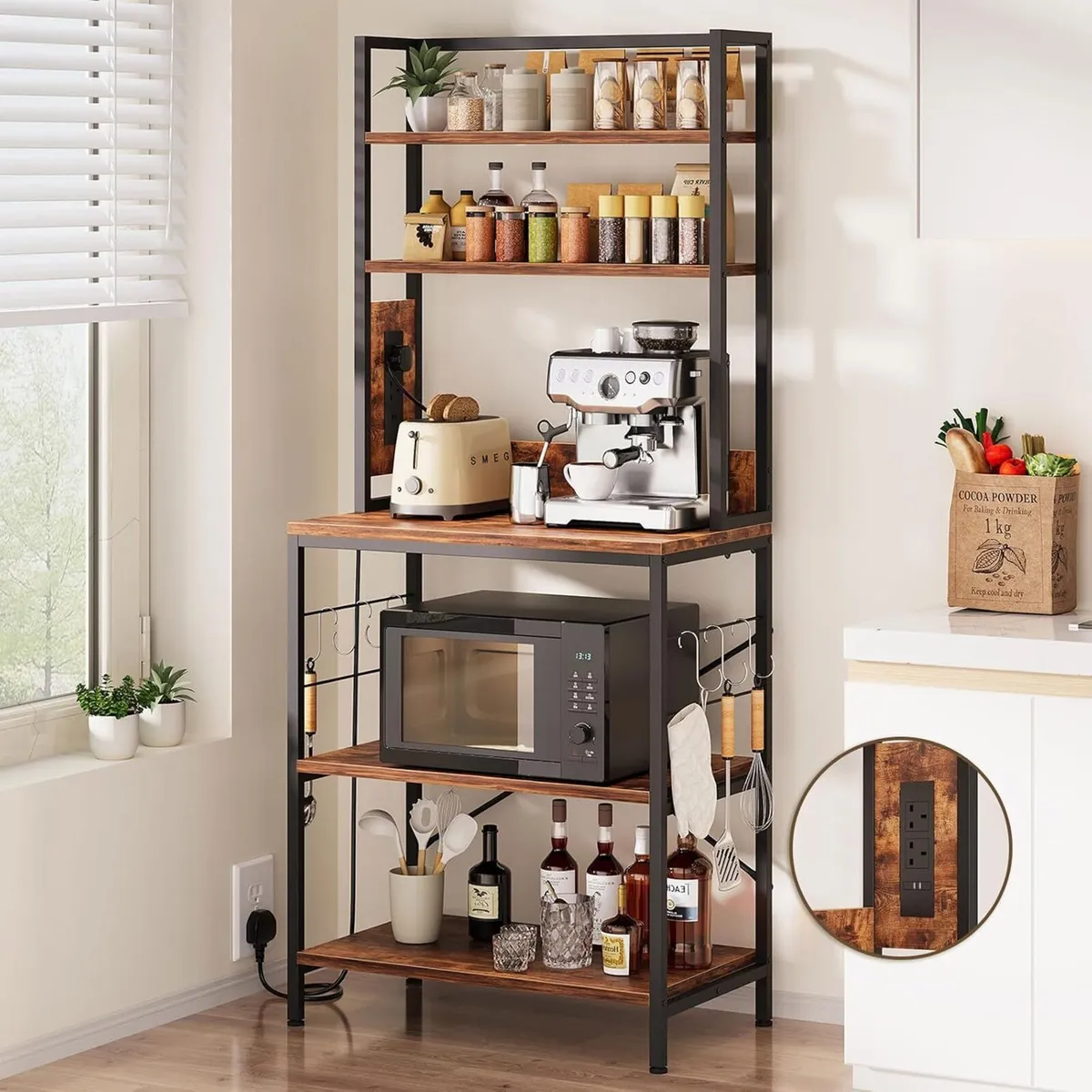 Rack 65" Freestanding Kitchen Storage Shelf Unit - Image 1