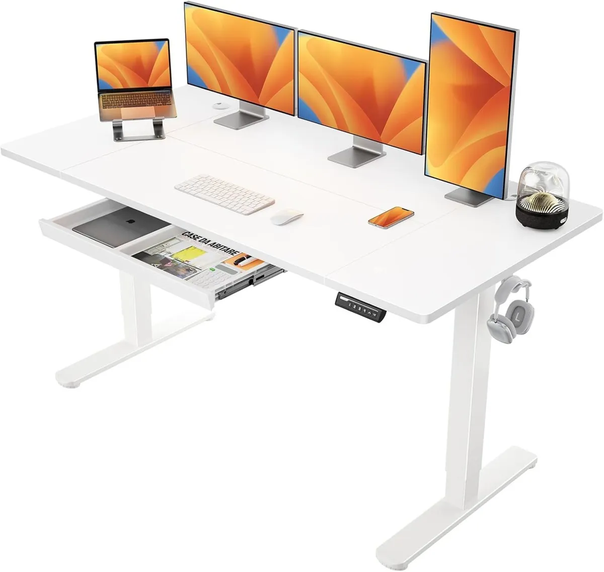 Electric Standing Desk with Drawer - Image 1