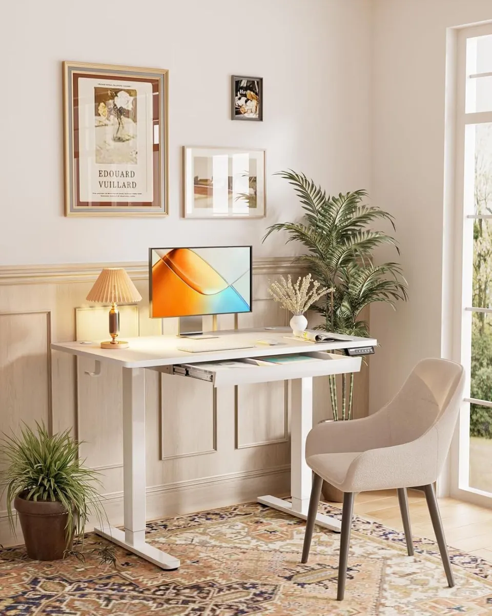 Electric Standing Desk with Drawer - Image 2