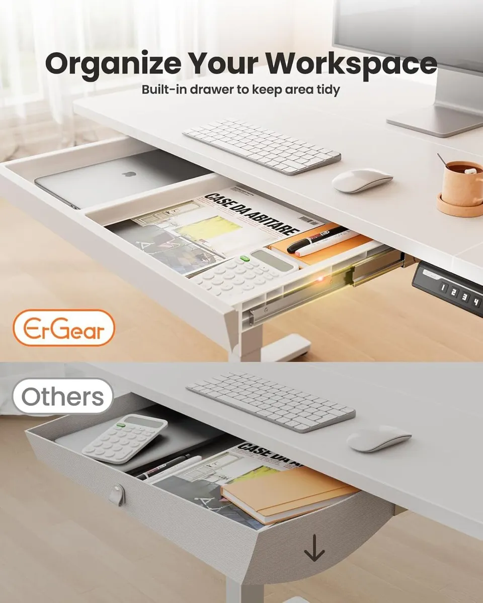 Electric Standing Desk with Drawer - Image 4