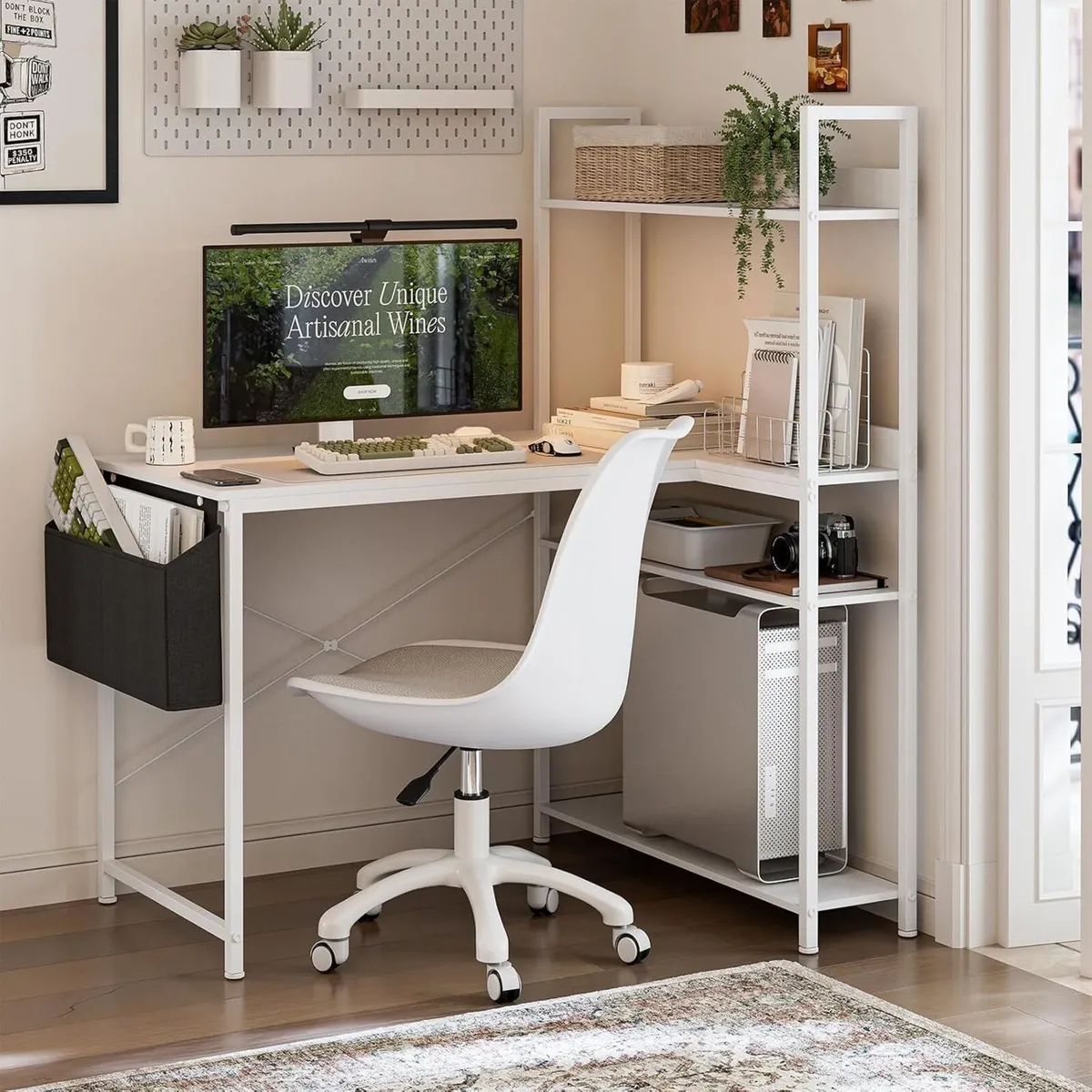 L Shaped Gaming Desk with Reversible - Image 2