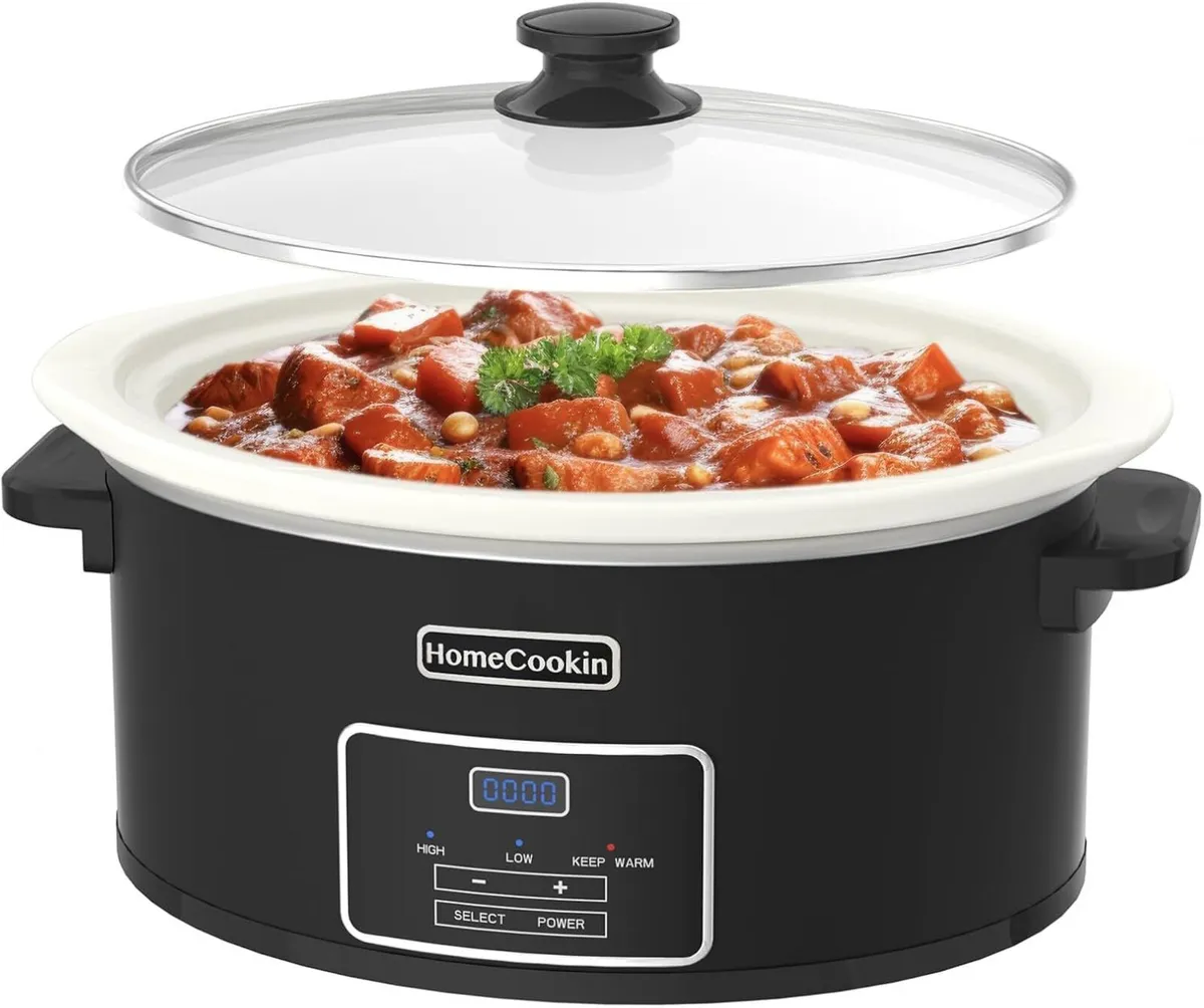 8 Quart Programmable Slow Cooker with Timer - Image 1