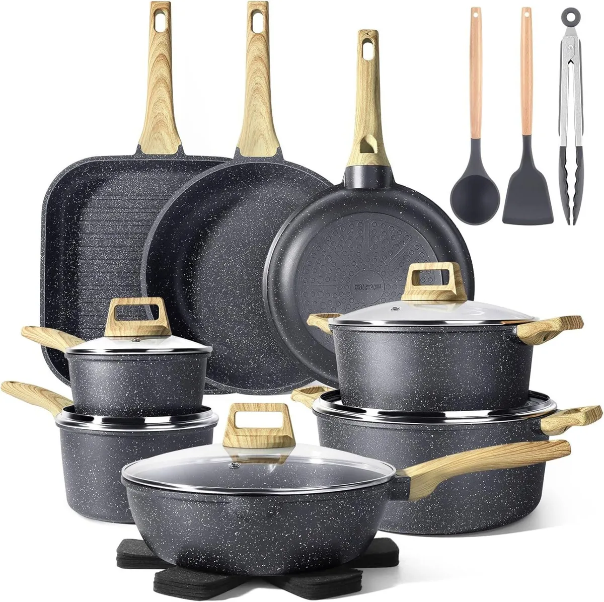 17pcs Pots and Pans Set Non Stick Fryingpan - Image 1