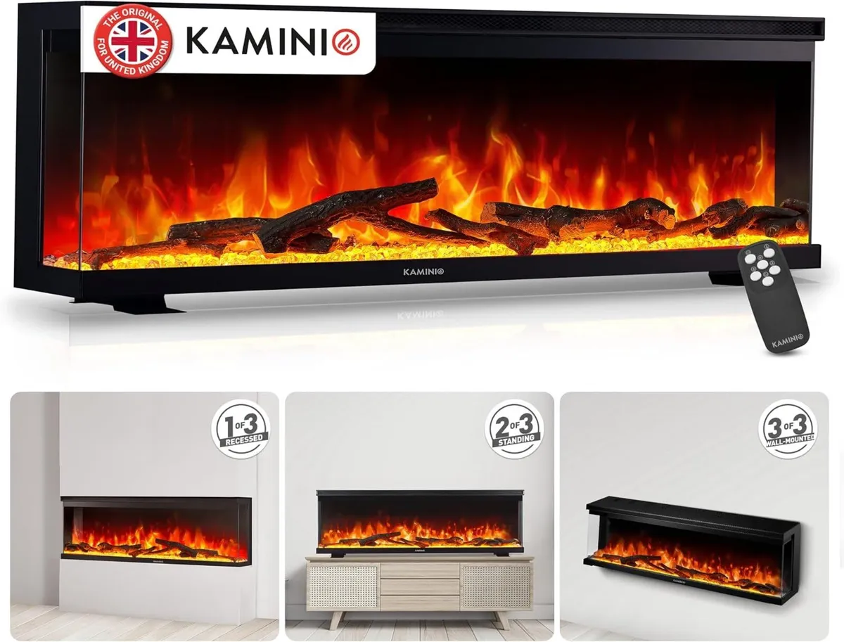Lea Pro 60 Electric Fire with Heater - Image 1