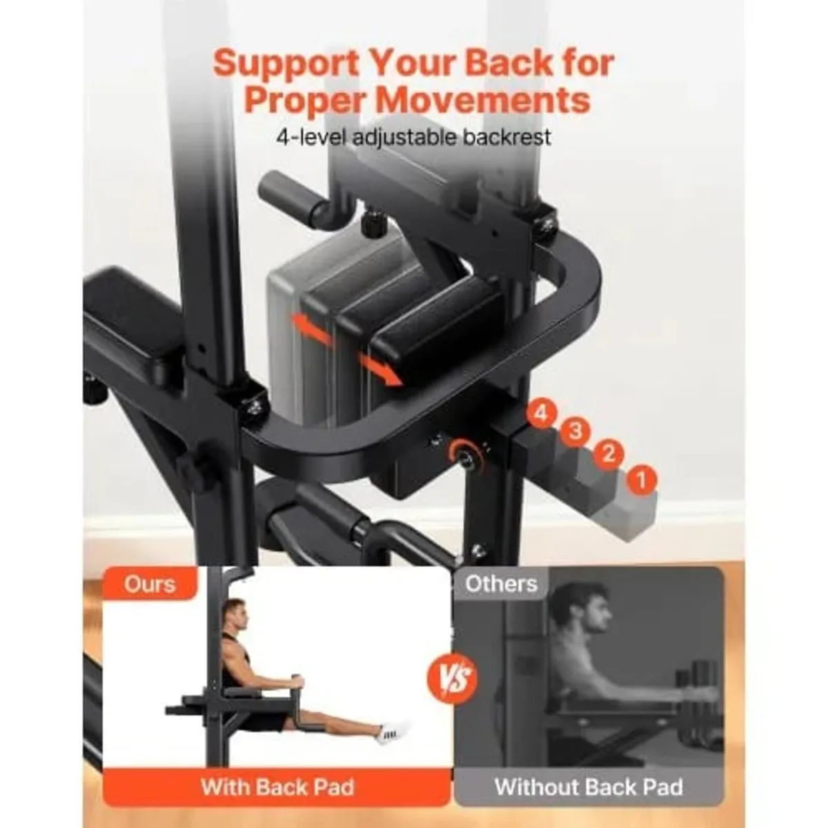 Pull Up Bar, 150kg Power Tower Dip Station, Workou - Image 4