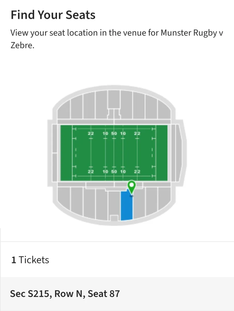 Munster Rugby Ticket - Image 2