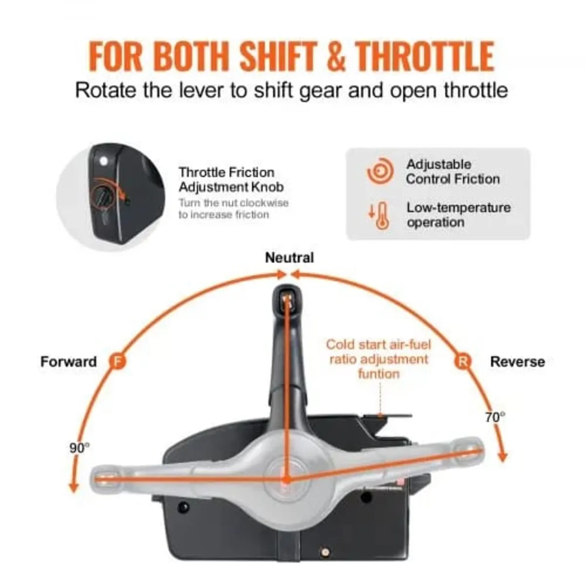Boat Throttle Control, 881170A15 Side-Mounted Outb - Image 3