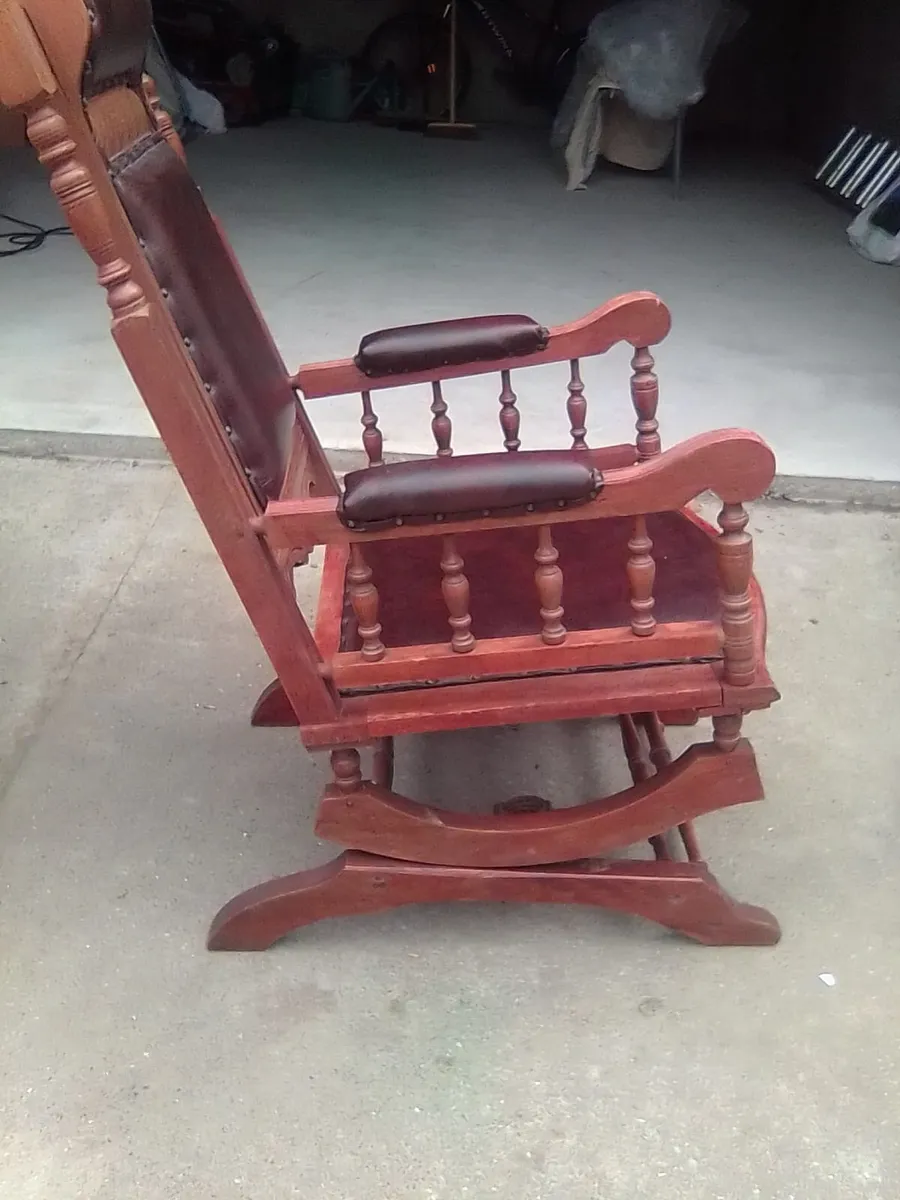 ANTIQUE EDWARDIAN ROCKING CHAIR - Image 2
