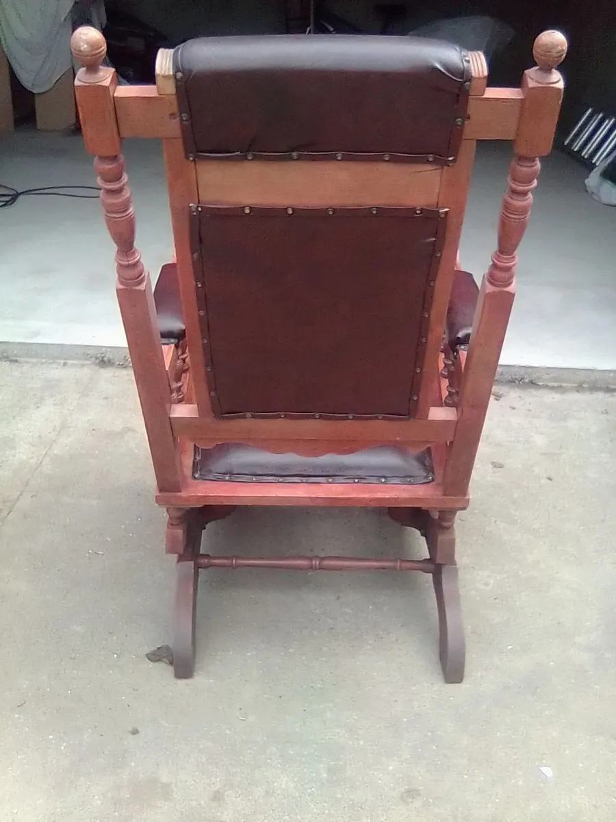 ANTIQUE EDWARDIAN ROCKING CHAIR - Image 4