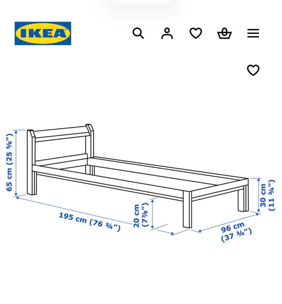 Single bed frame - Image 2