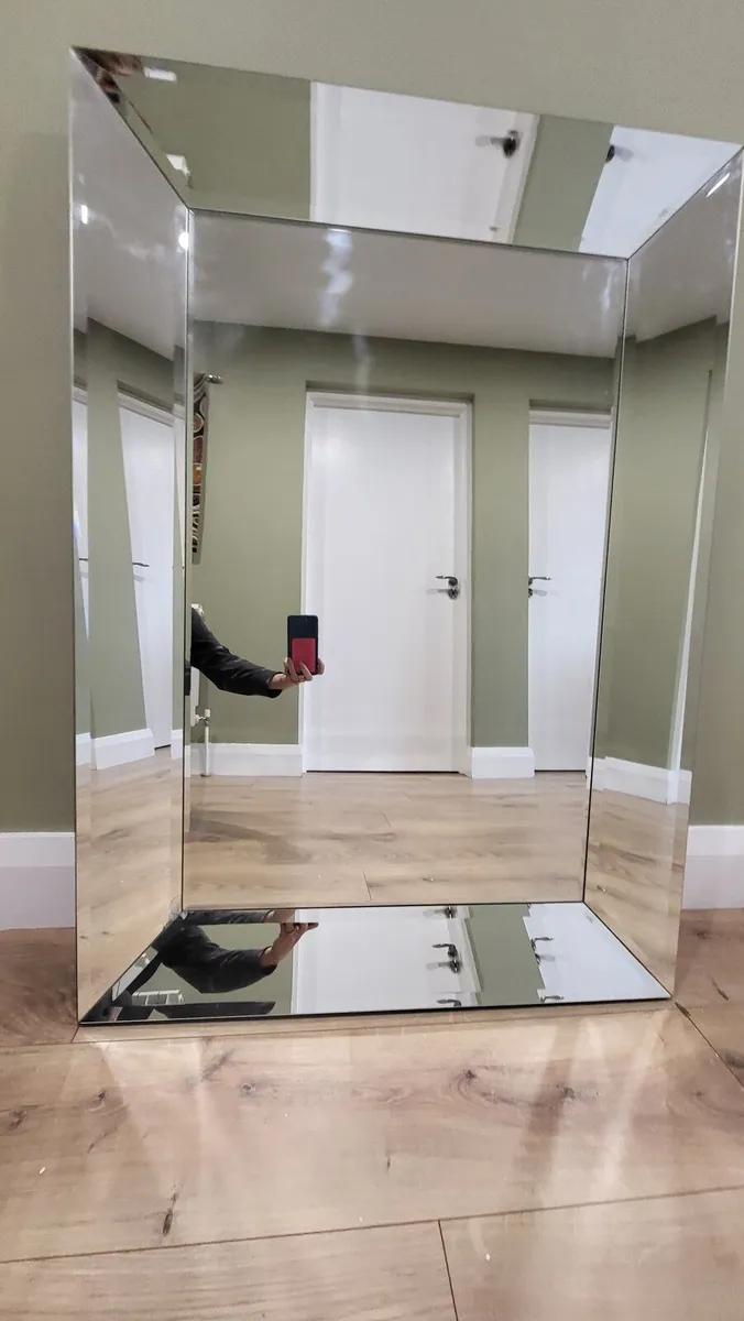 Large Bevelled Wall Mirror – 77 x 108 cm - Image 1