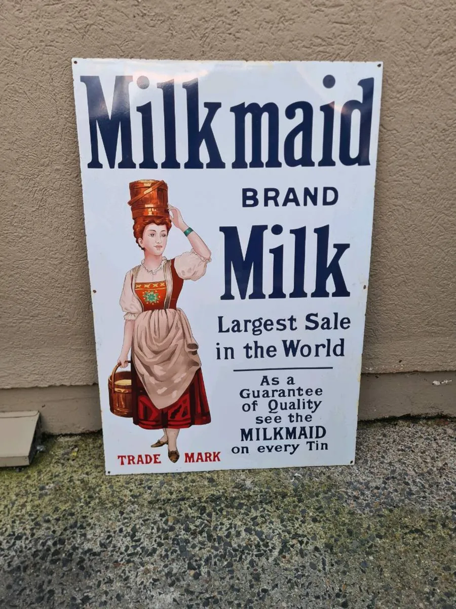Enamel sign - Image 1